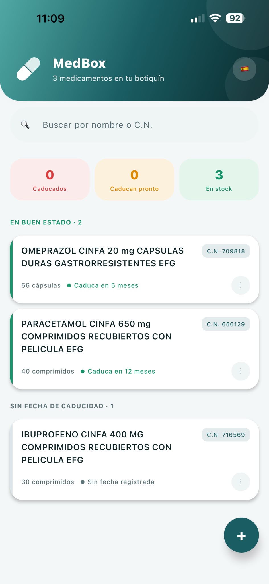 Captura de la app MedBox